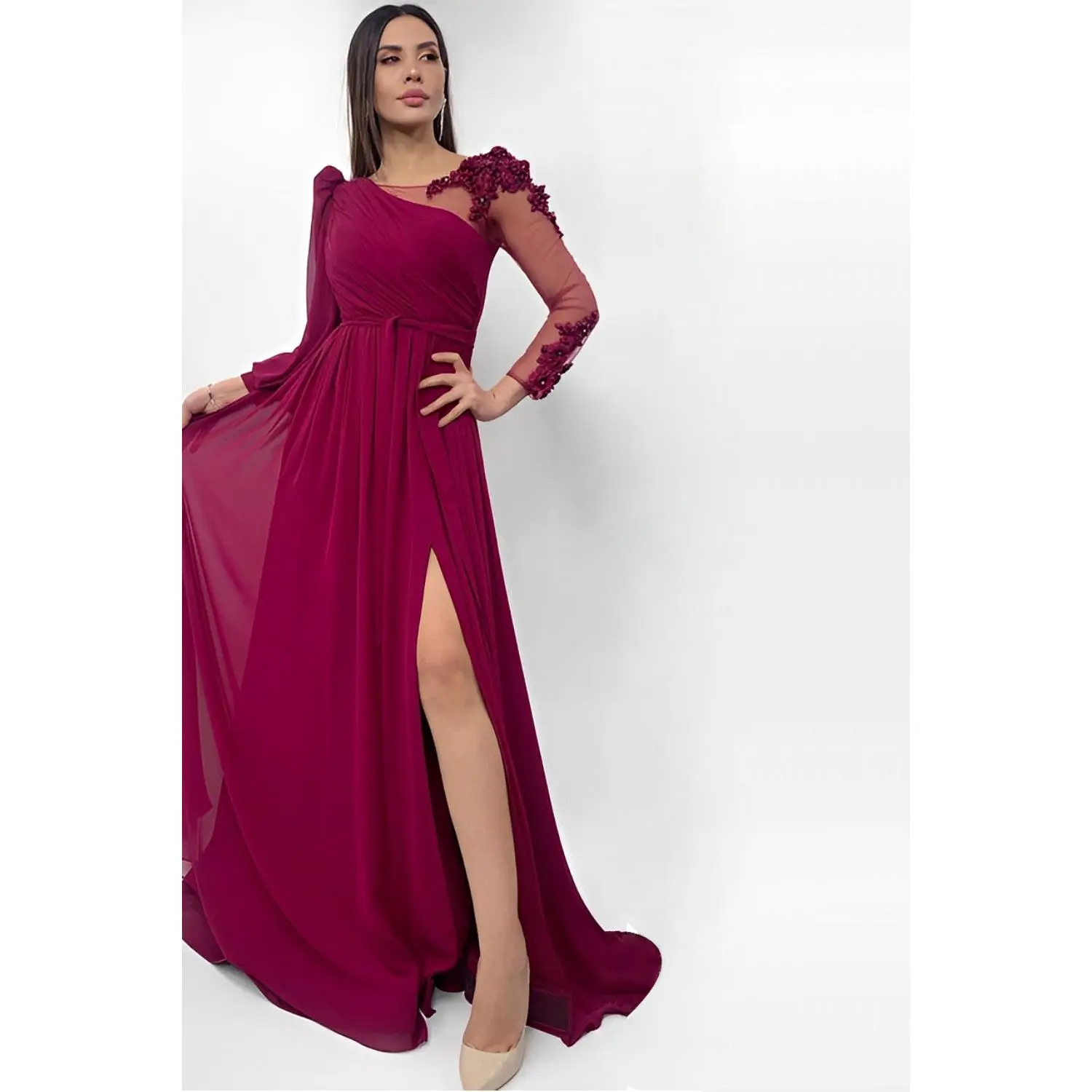 Salma Berry Floral Dress