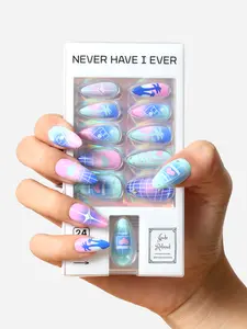 Never Have I Ever | Premium Press On Nails - CYBER PUNK | Reusable, Salon-Quality & Long-Lasting | Glossy Finish | By Jade Roland
