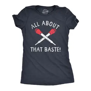 Womens All About That Baste T Shirt Funny Thanksgiving Turkey Dinner Lovers Tee for Ladies Funny Womens T Shirts Cute Vintage Fashion Casual Ladies T-Shirt Gift Thanksgiving Tops for Women Funny Food Top Navy -