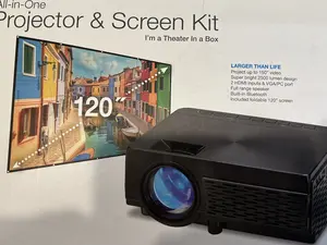 BRAND NEW Memorex All-In-One Projector & Screen Kit Model # MPJ302VP