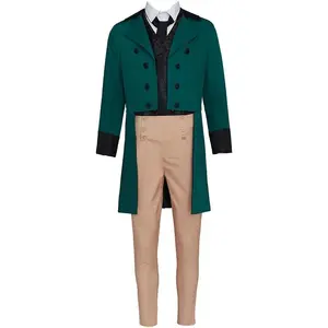 Men's Victorian Fancy Outfit 18th Century Regency Tailcoat Vest Costume