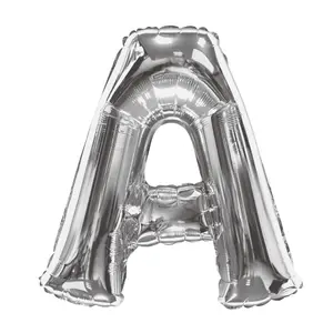 34 In. Silver Letter A Balloon