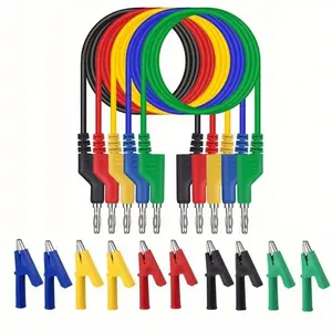 Banana to Banana Plug Test Lead Set Crocodile Clip Flexible Electrical Test Wire