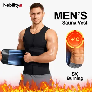 Nebility Men's Thermal Sauna Vest - Heat-Reflective Coating Compression Shirt Masculine Menswear Waist