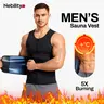 Nebility Men's Slim-Fitting Sleeveless Thermal Sauna Vest - Compression Body Shaper Shirt with Heat-Reflective Coating, Heat-Insulating Support, Size 3XL