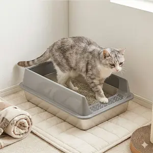 XL Stainless Steel Cat Litter Box 23.6×15.7×9.45 in | High Sides, Anti-Leak & Anti-Tracking, Easy Clean, Ideal for Large & Senior Cats High-Sided