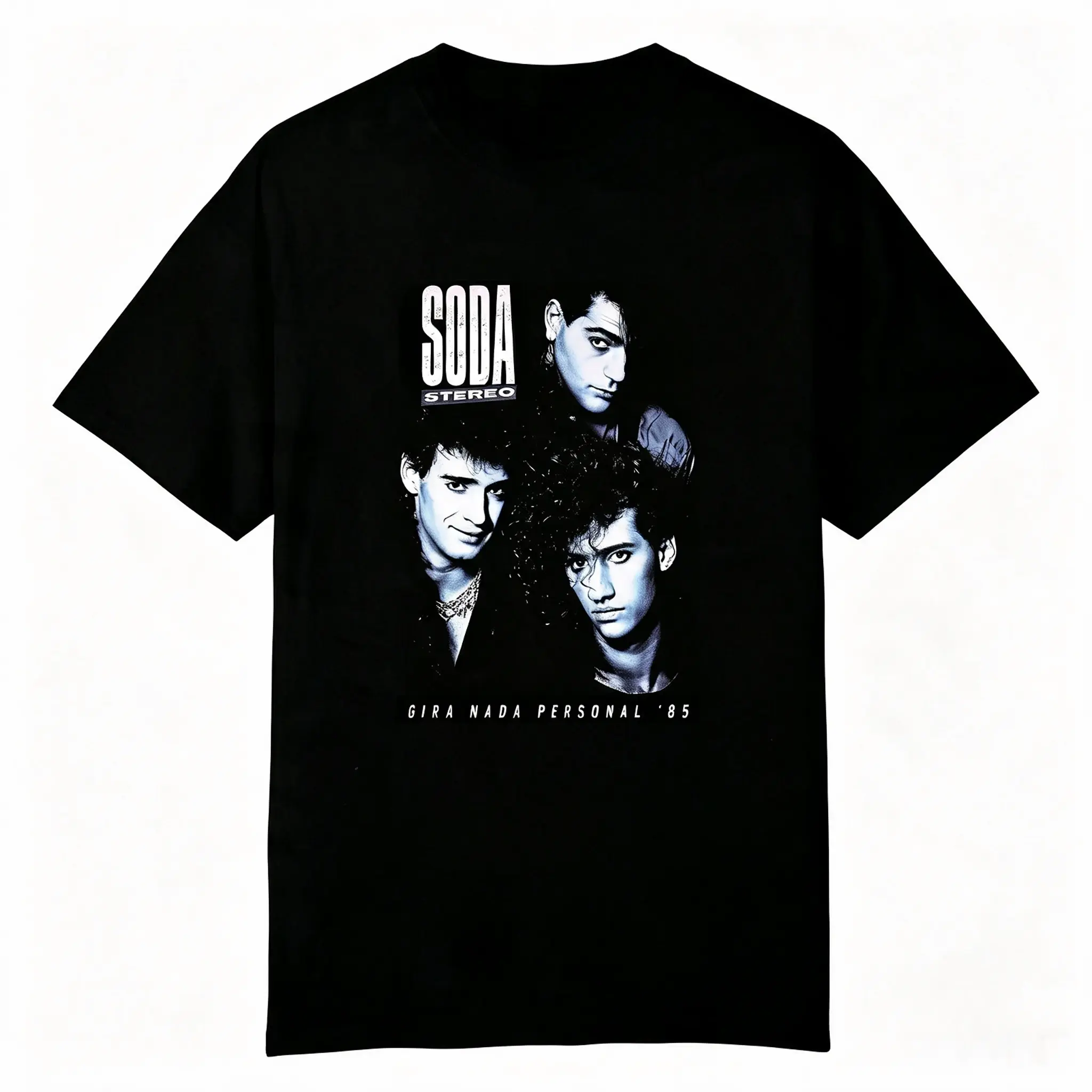 Soda Stereo Streetwear Band Shirt Unisex Crew Neck Short Sleeve Tee