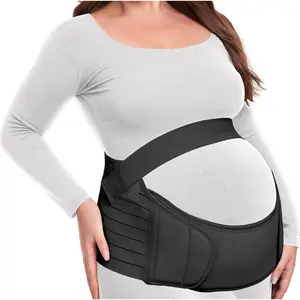 Pregnancy Belly Support Band Maternity Belt Back Support Belly Bands for Pregnant Women Lightweight Belly Band Back Brace (Black, Medium)