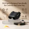 5x21 Specs Compact Binoculars - Stable, Small & Lightweight for Adults Kids, BAK4 & Fully Multi-Coated for Crystal Clarity, Easy Focus with Case & Strap, Outdoor Sports Use for Bird Watching, Travel Gift