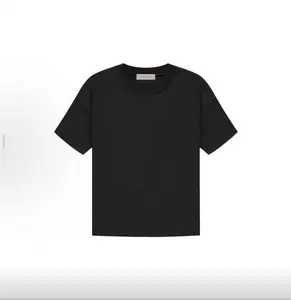 Men's Oversized Plain Cotton Round Neck Shortsleeve T-Shirt-Black Casual Menswear Top,Comfortable Fit for Everyday Use & Streetwear Sports Outdoor Wear