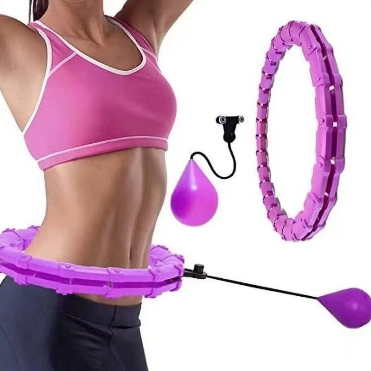 Hula Hoop Fit Plus Size 47", Weighted Hula Hoops for Adults Weight Loss