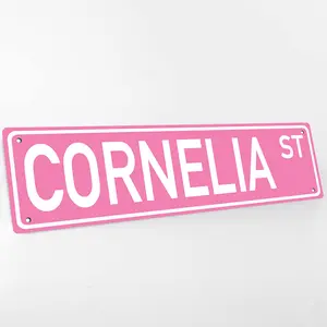 CORNELIA ST Funny Vintage Slim Aluminum Street Sign 16x4 Inch Wall Art Decor