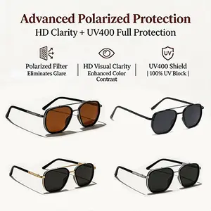 2026 Trendy Unisex UV400 Protection Polarized Sunglasses - Lightweight Sturdy Double-Beam Frame Eyewear, Anti-UV Polarizer Women's Sunglasses Alternative, Ideal Gift & Travel Essential, Anti-Uv Women's Sunglasses