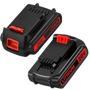 2Packs 3.0Ah Battery Compatible with Black and Decker 20v Max Lithium Battery LBXR20 LB20 LBX20 LB2X4020-OPE LBXR20B-2