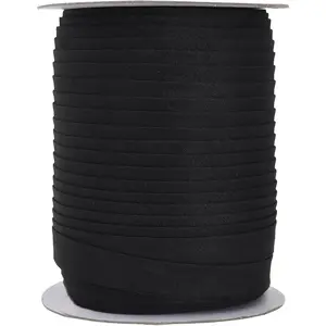 55 Yards 1/2 Inch Black Double Fold Bias Tape for Sewing - Bias Binding Tape for Quilting Binding, Hemming, Seam, and Fabric Piping