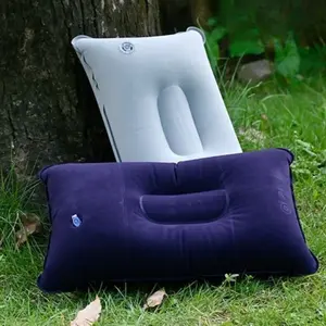 Foldable Portable Inflatable Travel Pillow, Ergonomic Large Square, Lightweight Dura PVC, Leak-Proof Valve, Office Nap, Camping Hiking, Versatile Use