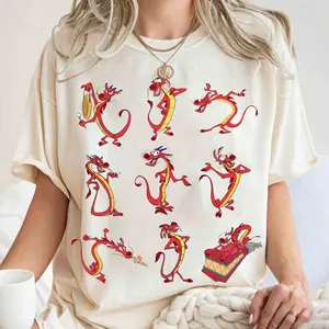 Vintage Mulan Mushu Dragon Pose T-Shirt, Mushu Emotions Tee, Animal WDW, Magic Kingdom Outfits, Family Vacation Shirt, Trip Girl 9MZ