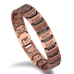 Copper Bracelet for Men - Magnetic Bangles Arthritis Pain Relief - Adjustable Length with Size Tool,Health Jewelry