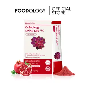[FOODOLOGY] Coleology Drink Mix PRO (15pieces), Pomegranate-Flavored Functional Beverage–Refreshing Wellness Drink for Supports Stable Blood Sugar Levels after Meals, With Coleus Forskohlii, Banaba Leaf, FOS & Ginkgo
