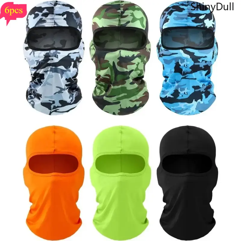 6 Pack Solid Balaclava Ski Masks, Breathable Polyester Full Face Cover for Men & Women with UV Dust Protection for Outdoor Sports