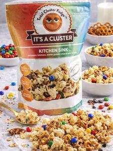 3 Bags Total Cluster Fudge It's a Cluster Kitchen Sink Popcorn, 7 oz
