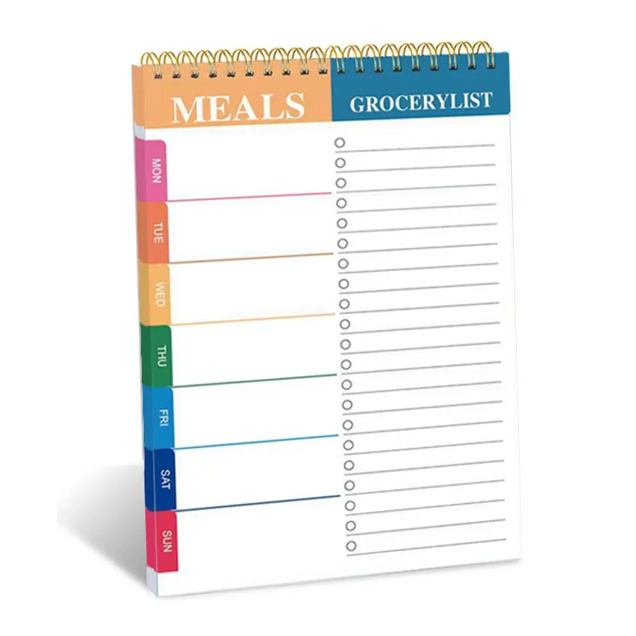 Meal Planner Pad, 1 Count Tear-off Grocery Checklist for Convenient Shopping, Kitchen Accessories, Weekly Meal Planner Notepad for Organized Weekly &