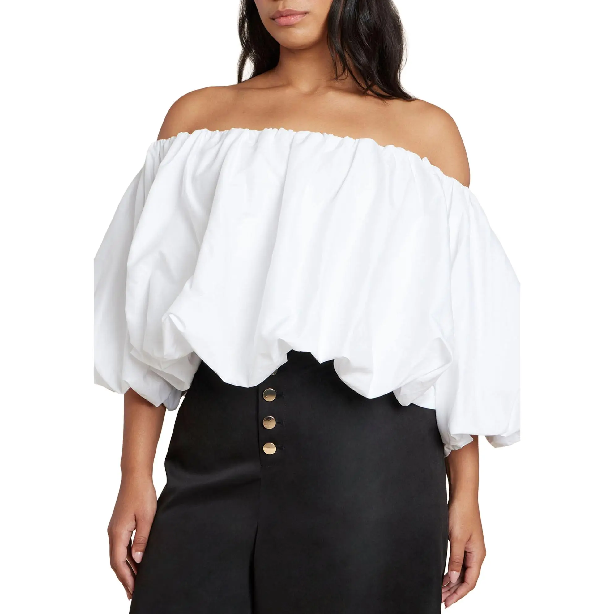 ELOQUII Women's Plus Size Bubble Top