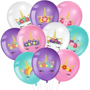 45 Pieces Unicorn Latex Balloons Arch Kit Column Garlands Balloons For Girls Birthday Unicorn Themed Baby Shower Ideal Party Decorations Supplies