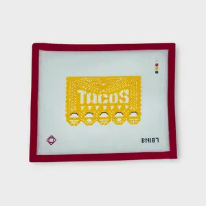 Taco Papel Picado Needlepoint Ornament Canvas
