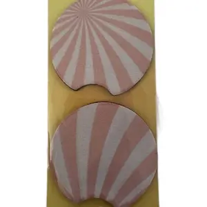 Seashell colored car coasters