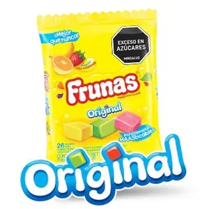 Frunas Original Caramelo Blando Sabores Surtidos - Fruit Flavored Chewy Candy - 26 Pack - Imported from Colombia - Snack Sweet Bonbon Easter Day
