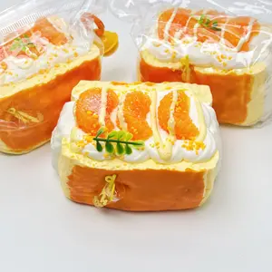 【Buy 3 get 1 free】Orange Sandwich taba squishy slime squishies tabba squishies kidstoysFood-Grade Silicone Slow-Rising Rebound Squishy Fidget Toys for Stress Relief - Soft Squeeze Toys with Thick Creamy Slime Texture, Handmade Non-Toxic Sensory Toys