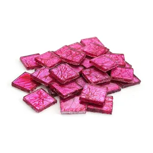 Pink 3/4 Inch Foil Mosaic Tile