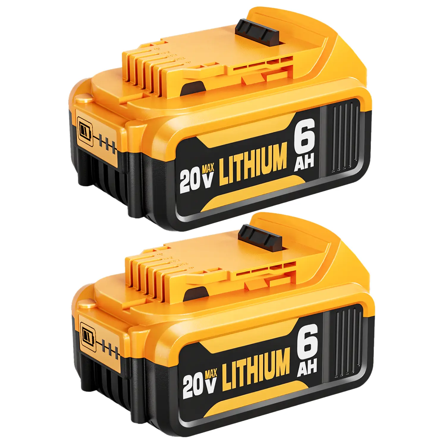 2Pack/4Pack 6.0Ah Replacement 20V Battery, 20V Battery for Dewalt tool, LED Indicator for Lithium-ion MAX DCD/DCF/DCG/DCS Series Power Tool Accessori