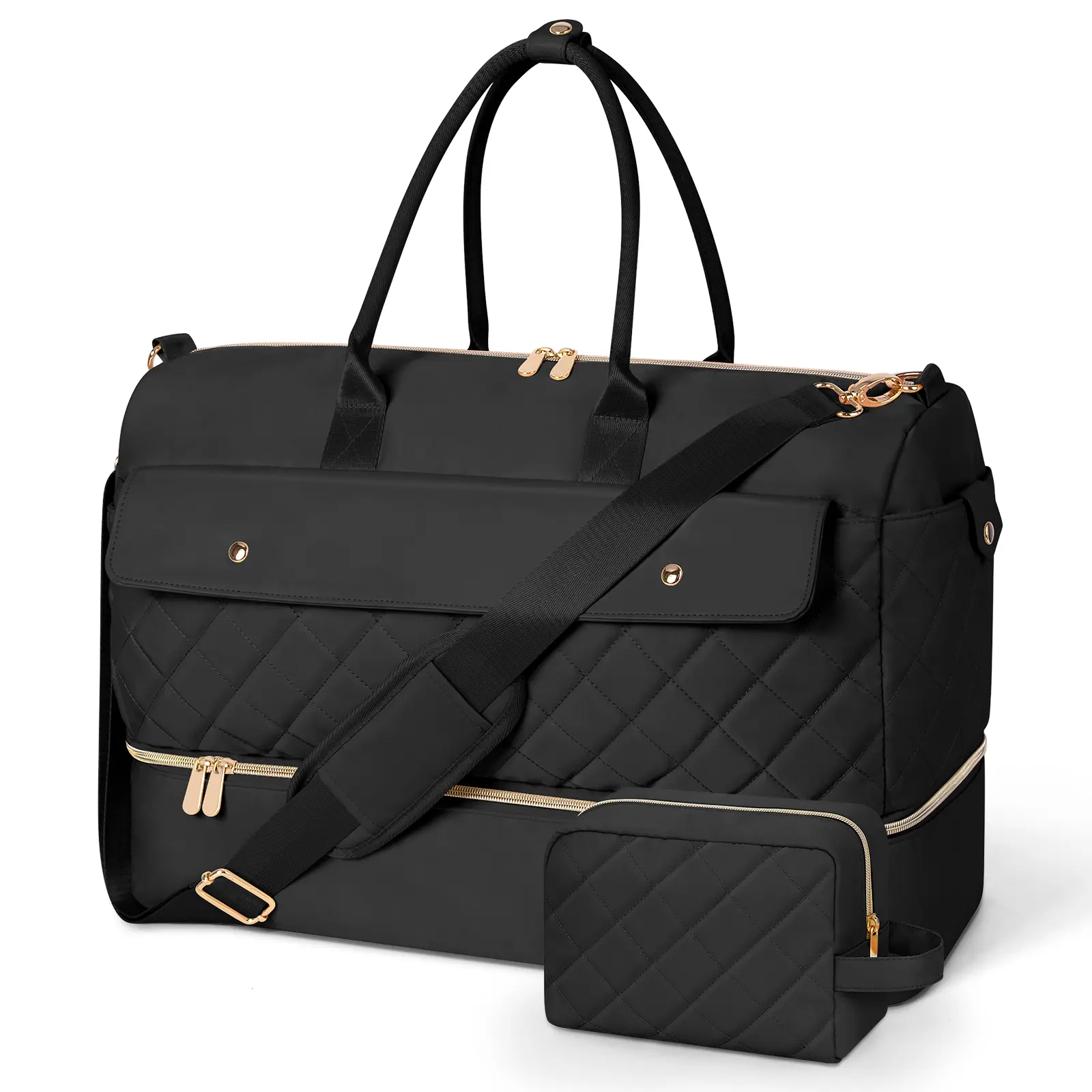 Wedama Weekender Tote Bags for Women Cruise Travel Bag with Toiletry Bag High-Capacity Waterproof Shoe Compartment Luggage Gift idea for Gym, Camping Mother's Day
