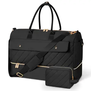 Wedama Weekender Tote Bags for Women Cruise Travel Bag with Toiletry Bag High-Capacity Waterproof Shoe Compartment Luggage Gift idea for Gym, Camping