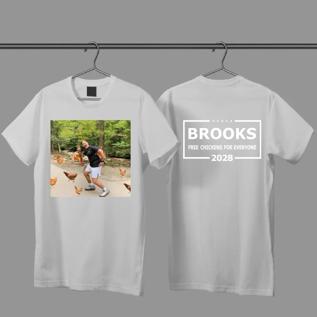 MICHAEL BROOKS for president 2028 - Free Chickens For All Unisex Casual T-Shirt Top Tshirt Menswear Man Women Streetwear