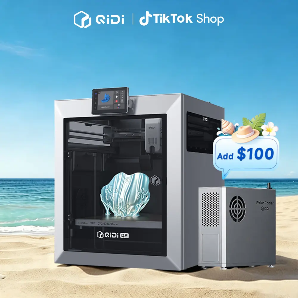 QIDI Q2 3D Printer - Enclosed CoreXY, 65°C Heating Chamber, AI Camera, 600mm/s High-Speed Precision Print, Multi-Color & Multi-Material Printing, 270x270x256mm Build Volume, for Beginners & Experts, High-Speed Print