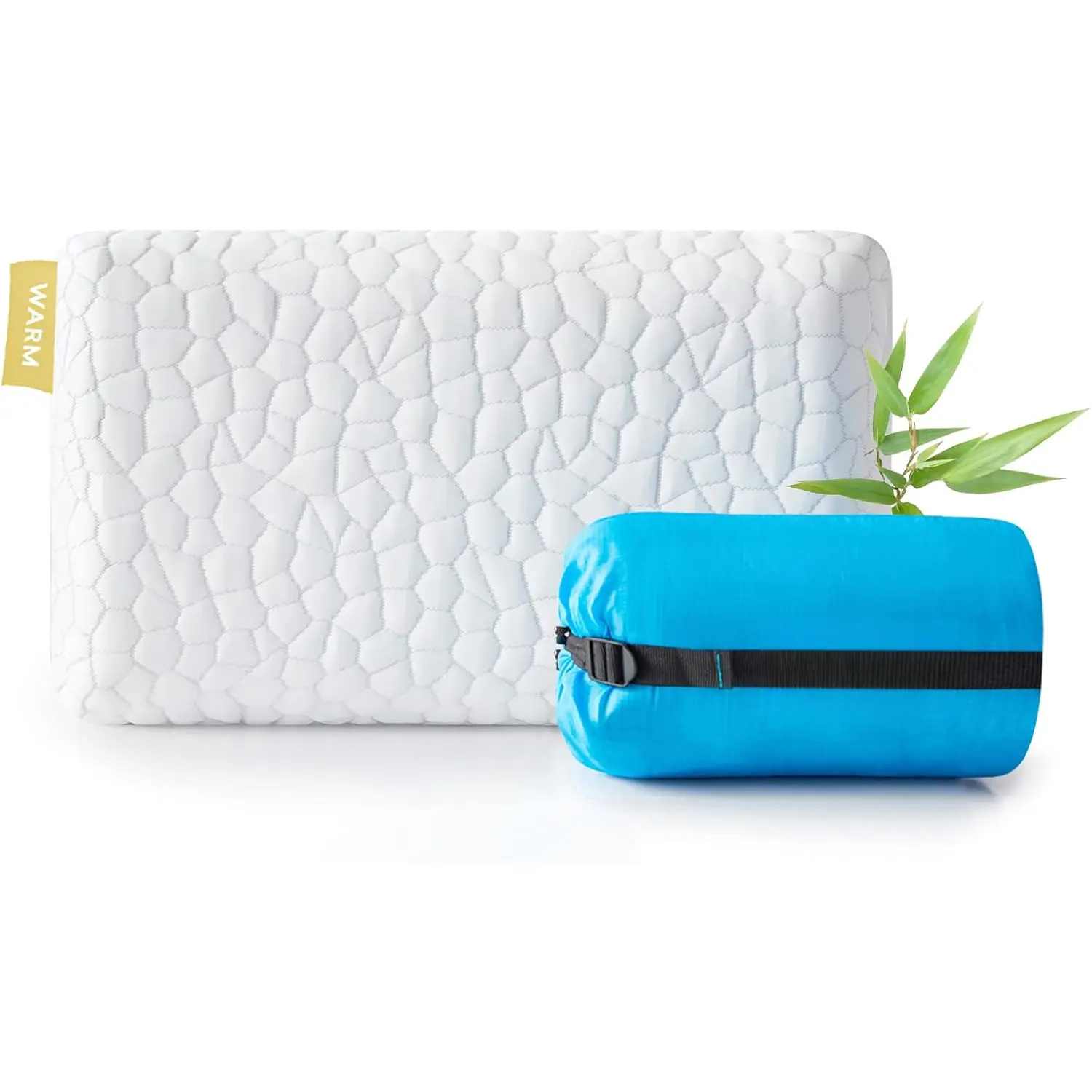 Cooling Gel Memory Foam Pillow for Camping & Travel - Contoured Support - Small Compressible Pillow Ideal for Office Nap, Camping, Travel, Car, Airplane, Backpacking