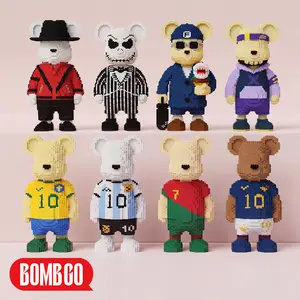【BOMBGO】Bear Building Block Random box,DIY accessories  Toys,Birthday Gift,Christmas Gift,Educational Building Blocks,Trend Decoration,Cool Gifts,Brick,Family Bonding BlackFriday Christmas