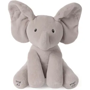 GUND Baby Animated Flappy The Elephant Plush, Singing Stuffed Animal Baby Toy for Ages 0 and Up, Gray, 12"
