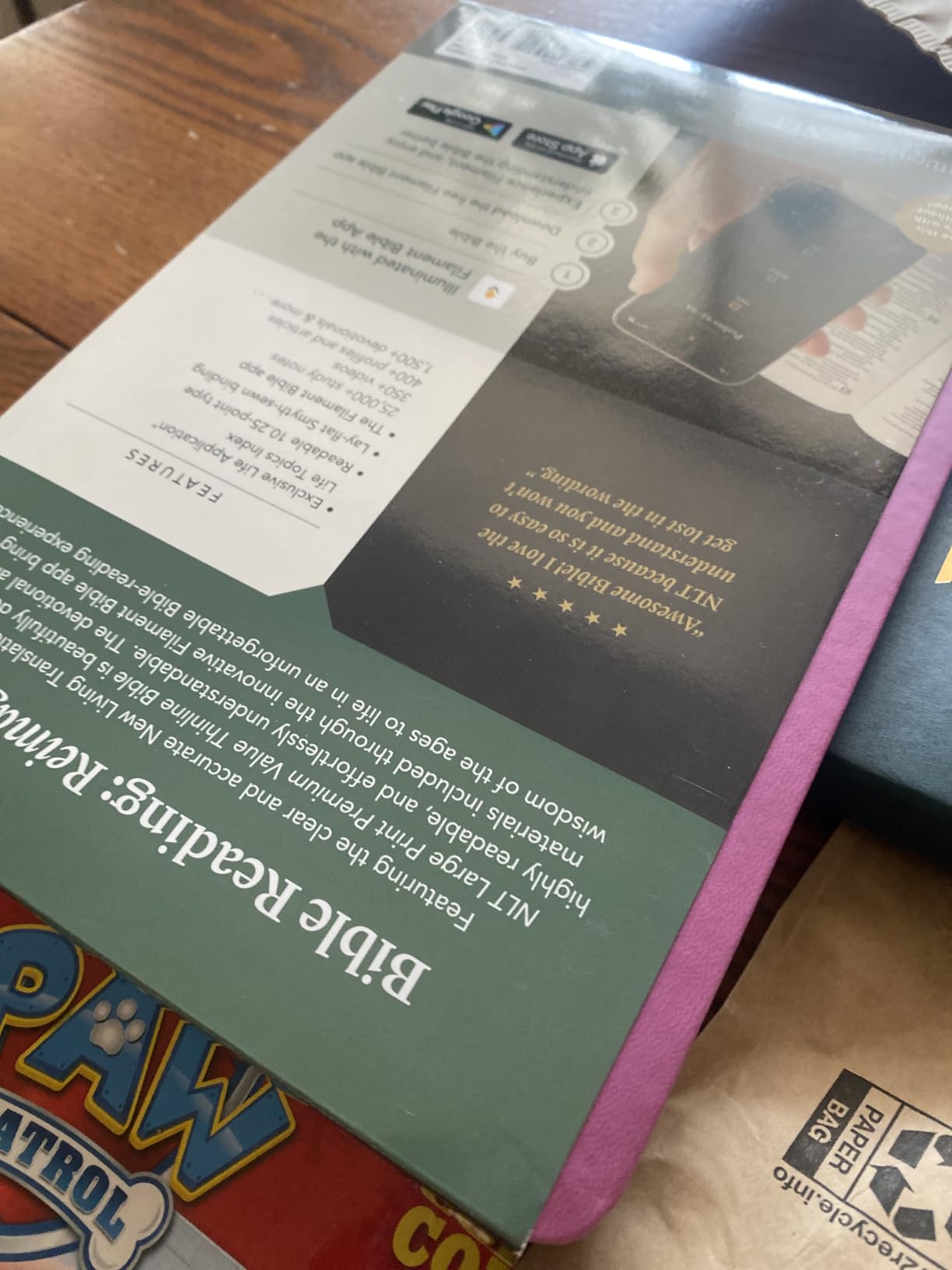 NLT Large Print Premium Value Thinline Bible, Filament Enabled (LeatherLike, Garden Pink)