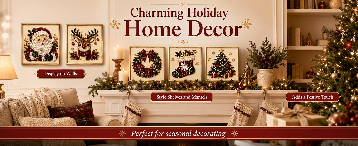 Christmas Santa Claus Pearl Art DIY Kit, Cute 3D Diamond Painting Crafts, DIY Home Decor Wall Art, Perfect DIY Holiday Party Gift for Beginners,DIY handicrafts,Christmas gifts, birthday gifts(Frameless ) Christmas Santa Claus Pearl Art DIY Kit, Cute 3D Diamond Painting Crafts, DIY Home Decor Wall Art, Perfect DIY Holiday Party Gift for Beginners,DIY handicrafts,Christmas gifts, birthday gifts(Frameless )