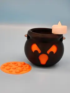 3D-Printed Halloween Cauldron Candle Holder – Spooky Seasonal Decor