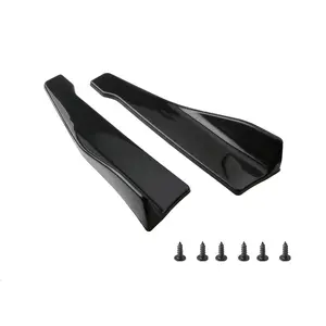 2Pcs Universal Car Bumper Spoiler, Rear Lip Splitter Diffuser Winglet Wings Anti-Crash Side Skirt Car Styling Car Accessories