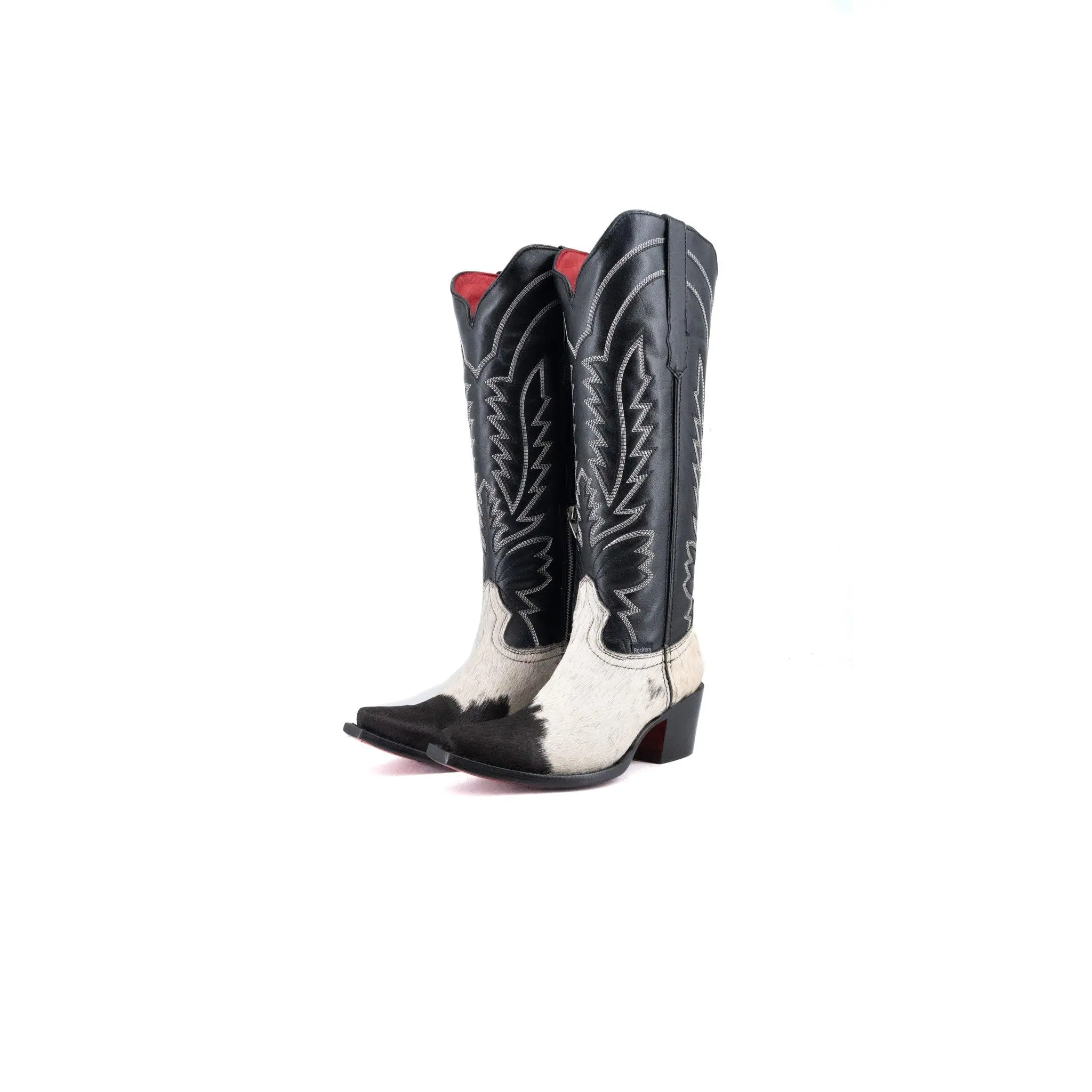 Bianca Tall Red Bottom Cowhide Snip Toe Cowgirl Boot Size 6 Box CW4