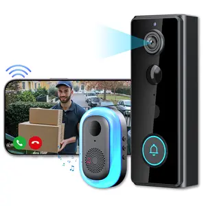 2K Video Doorbell Camera, Supports 4G, not 5G WiFi, No Monthly Fee, Cloud Storage, AI Motion Detection High-Definition, Two-Way Talk, 4000mAh Battery Powered IP65 Weatherproof, Tuya App Instant Alerts, Night Vision 180° Head-to-Toe View, Home Apartment