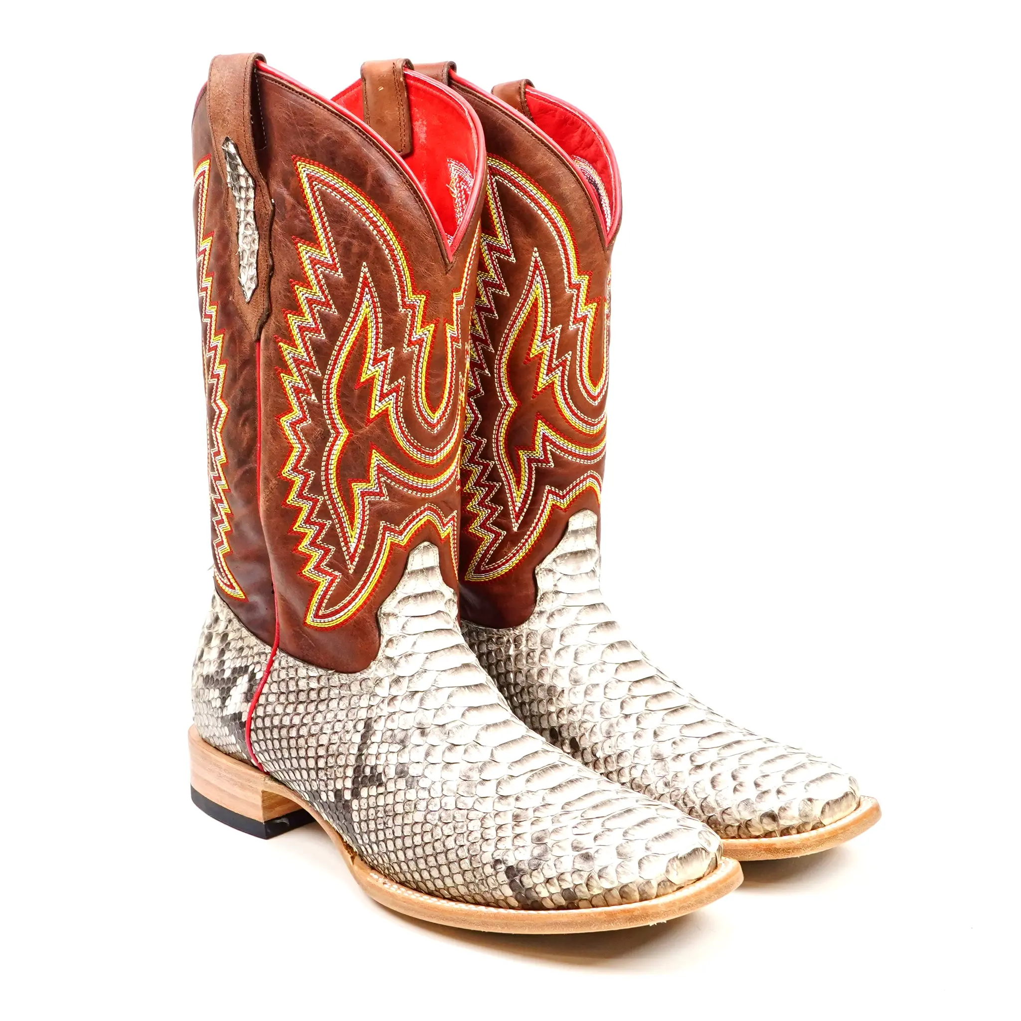 Braxton Cowboy Boots - Natural- Square Toe