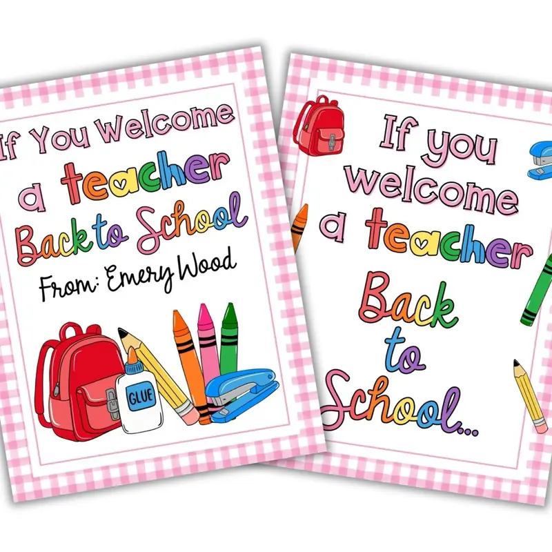 Teacher Back to School Welcome Gift Book, Festive Party Gift for Educators, Home & Party Supplies Accessory