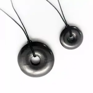 Shungite EMF 5G Protection Necklace from Karelia, Russia - Natural Stone